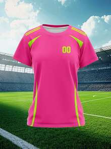 2025 Anpassad sporttröja, sommar utomhussporttröja med kort ärm, träningströja för damlag och klubbar med tryckt namn och nummer fram och bak, andningsbar, snabbtorkande, vardagskläder, festkläder - Multifärgad - Visa 3