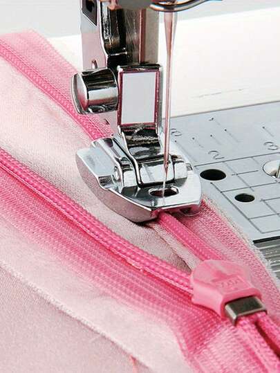 1pc Invisible Zipper Presser Foot, Sewing Machine Accessory Suitable For Brother And Most Low Shank Sewing Machines, Sewing Machine Accessory, Fabric Sewing, Craft Tape Sewing Machine Presser Foot, Sewing Machine Replacement Metal Bracket, Embroidery Sewing Machine Embroidery Button