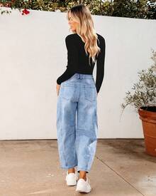 Utyful Barrel Jeans, Baggy High Waisted Loose Trouser Jeanshalloween - 路夜藍 - 查看 3