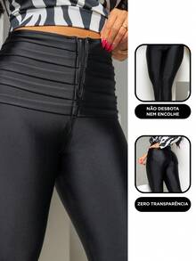 Maria do Luxo Original Women's P-R-A-D-A Pants Montaria Empina Bumbum Lipo Power - 黑色 - 查看 5