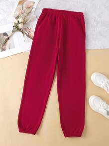 Customized Women's Sports Sweatpants - Customized Fleece And Thickened Pants, Add Your Text, Choose Font And Color, Sweatpants Customization, Custom Autumn And Winter Special Sports Pants, Design Your Own Personalized Pants As A Gift For Girlfriend, Family, Yourself, Anniversary, Festival, Etc. Customized Gifts, Customized Pants, Customized Text Pants, Women's Pants - Burgundy - View 3
