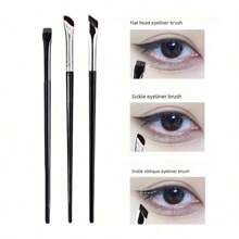 3/5/7/8 Precision Eye Makeup Brushes, Including Sickle Eyeliner Brush, Angle Eyeliner Brush And Eyebrow Brush Professional Eyeliner Brush, Long Handle Reversible Makeup Brush Makeup Tools, Sensitive, Delicate, Dry Skin, Easy And Beautiful Eye Makeup, Suitable For Women