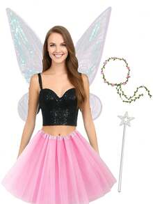 3 件套成人仙女翅膀、蝴蝶翅膀、天使翅膀女式狂欢节服装、情人节派对道具礼物舞会万圣节 - 多色 - 查看 27