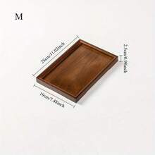 Service Tray For Serving Dishes, 1pc Vintage Bamboo Wood Tray, Dark Walnut Rectangular Serving Tray - Bamboo Composite Sturdy Water-Resistant Tray For Home, Restaurant, Hotel & Display - 棕色 - 查看 8