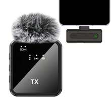 Type-C Wireless Lavalier Microphone, Plug And Play, 2.4G Ultra-Low Latency, Built-In Noise Cancellation Chip, Suitable For Video Recording, Interviews, Podcasts, Vlog, 300mAh Rechargeable Battery - Black - View 15