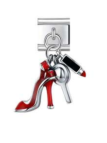 独具匠心的DIY创意配饰，意大利手工模块化手链，包含飞机、邪眼、口红等多种造型，以及精致小巧的装饰配件，适合休闲装扮和派对场合佩戴。这款多功能独特设计的手链是精致可爱、个性化定制的手工模块化手链的理想之选，男女皆宜。 - 鋼色 - 查看 5