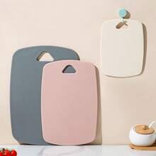 3pcs Cutting Board Set, 3 Color Chopping Boards, Meat & Vegetable Separation, Home Kitchen Fruit & Vegetable Prep Plastic Cutting Boards, Kitchen Supplies