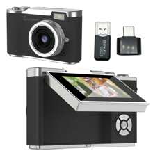 Digital Camera With 8X Digital Zoom For Vlogging 2.4'' IPS Screen Rechargeable Camera Professional Photography Camera For Teens Swith Card Reader And OTG Support Ideal For Taking Photos, Recording Videos, And Webcam Use Perfect For Graduation Season, Thanksgiving, Christmas, And New Year Gifts