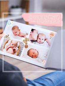 4 Blatt BABY Aufkleber mit englischen Cartoon Morandi Dekorativen Handbuch Sammelalbum Baby Aufkleber, Kleinkind Kinder und Baby Album Aufkleber für DIY Memo und Journaling, Tassen, Spiralbücher und andere Dekoration