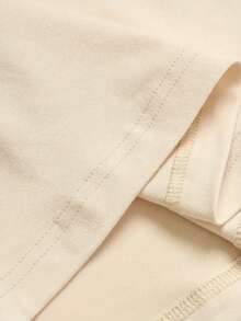 Boys & Teens' Casual Graphic Print Round Neck Short Sleeve T-Shirt, Summer Top - 杏色 - 查看 4