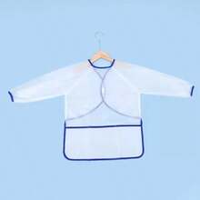 Kinder Malschürze mit Graffiti-Motiv, atmungsaktive Malschürze mit langen Ärmeln und 3 Taschen zum Malen, Backen, Füttern, für Kinder von 3-10 Jahren, wasserdicht und transparent