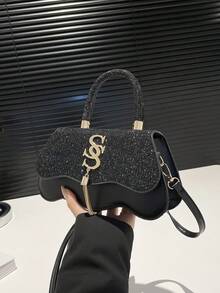 2025 New Korean Style Tassel Texture Crossbody Bag, Elegant Small Square Women's Single Shoulder Handbag