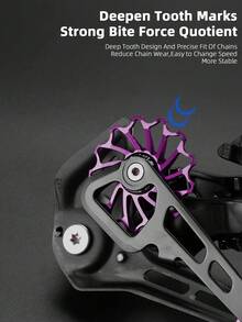 WEST BIKING Rueda guía de transmisión trasera de cerámica para bicicleta de montaña - Rueda tensora de aleación de aluminio con rodamiento Peilin de 11T/13T dientes