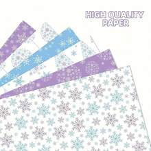 12pcs High Quality Snowflake Theme Gift Wrapping Paper - Premium Christmas & Holiday Wrapping Paper, Suitable For Birthdays And Parties, Reindeer Decor, No Accessories Included Christmas Christmas Decorations Christmas Pajamas Christmas Gifts Christmas Decor - Multicolor - View 11