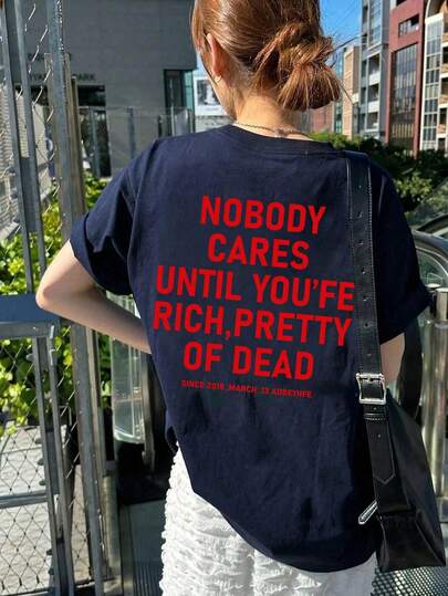 200g純綿tシャツ2025年夏レディース新品半袖純綿少女柄プリント半袖丸首カップルが着る丸首レディーストップス