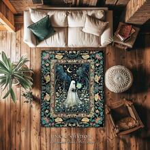 Thảm ma ám Magical Meadow | Thảm phòng ngủ Whimsigoth Halloween Cottagecore Trang trí Gothic huyền bí Trang trí nhà cửa Sách tinh thần mùa thu Trang trí lối vào phòng tắm Trang trí nhà bếp - Nhiều màu - Xem 4
