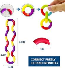 15PCS Quiet Twisty Fidget Toys – Squeeze, Twist, And Spin – Multicolored Sensory Toys Kids And Adults, Stress Relief Toys & Educational Tools Classroom,Gifts (Random Color) - 15 chiếc - Xem 6