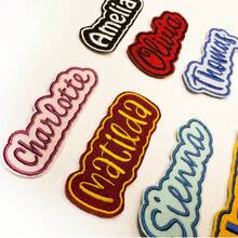 Custom 1/3/5pcs Embroidered Name Patches - Personalized Iron On/Sew On 3-6inch Patch For Jackets, Hats, Mom Gifts Custom Embroidered Name Patches - Personalized Iron On/Sew On Patch For Jackets, Hats, Mom Gifts, Multi-Functional, Durable, Ornamental, Reusable, Exquisite, Stylish, High-Quality, Colorful, Personalized, Unique, Ideal Gifts For Him, Tea Room, Home, Garden, Office, For Anniversaries, For Valentine's Day, For Mother's Day, For Birthdays, For Father's Day, For Graduation, For Weddings, For Housewarming, Warm Ambience, Winter Grace - Multicolor - View 7