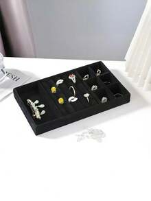 1pc Large Multi-Tier Jewelry Box With Lock, Double Drawer Jewelry Organizer, Multi-Functional Storage Box For Necklace, Rings, Earrings, Watches