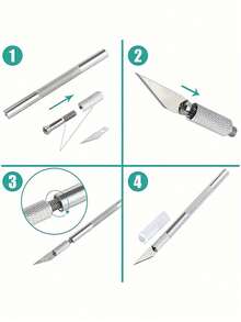 1 Set Precision Craft Hobby Knife Kit - High-Precision Utility Art Exact Knife Set With Extremely Sharp Razor Knives For Carving, Architecture Modeling, Scrapbooking, DIY Art Work Cutting And More - Comprehensive Tool For Crafty Individuals And Professionals