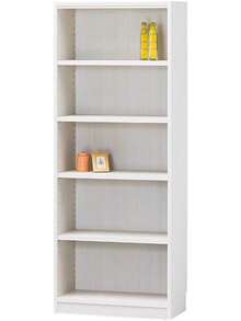 白井産業 組み合わせ自由なフリーラック シェルフ 本棚 豊富なサイズバリエーションでどんな部屋にも合わせやすい 棚板耐荷重10kg ホワイト 木目 幅59 高さ150 奥行29cm TNL 1559WH タナリオ - ホワイト - チェックする 1