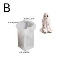 1 Stück Halloween Geister Serie Silikon Form, DIY Geister Braut und Bräutigam Handgemachte Seife, Gips, duftende Kerzen Form, Halloween Dekoration, Handwerksgeschenk Form