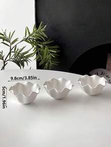 1pc Chinese Tea Snack Plate, Lotus Ceramic Dish, Vintage Home Dry Fruit Plate Set, Candy Snack Tray, Tea Snack Plate, Wooden Serving Tray, Compartment Plate, Ceramic Bowl - Multicolor - View 9