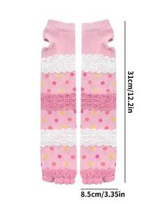 多巴胺甜美少女粉色ins泡泡袖学生日系可爱防晒春秋护臂辣妹秋季保暖臂套 - 彩色 - 查看 7