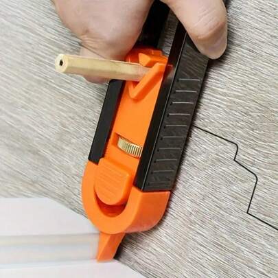 Accurate Woodworking Measurement Tool Set – Profile Scribing Ruler With Lock & Adjustable Radian | No-Power Design For Irregular Shapes | Durable Plastic Construction – Ideal For DIY Projects & Carpentry