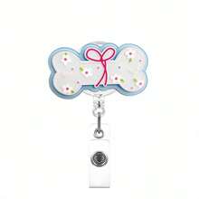 1pc Cute Fruit Cartoon Retractable Layered Acrylic Easy-Pull Badge Clip, Fun For Doctors And Nurses - Multicolor - View 4