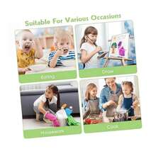 Kinder Malschürze mit Graffiti-Motiv, atmungsaktive Malschürze mit langen Ärmeln und 3 Taschen zum Malen, Backen, Füttern, für Kinder von 3-10 Jahren, wasserdicht und transparent