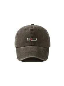 1pc Embroidered Baseball Cap, Unisex Adjustable Soft Top Sun Hat, Suitable For Cycling, Vacation, Travel, Streetwear