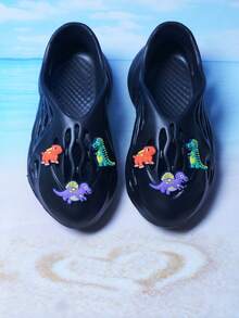 2025 New Kids & Teens Breathable Sandals, DIY Dinosaur Cute Cartoon Decor, Summer Boys Girls Baby Toddler Beach Shoes EVA Slippers, Family Matching Casual Shoes, School Inspo, Non-Slip & Durable, Multi-Functional