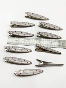 10 pièces Pinces à cheveux décontractées à pois, pinces à griffes, pinces à cheveux, barrettes, accessoires pour cheveux