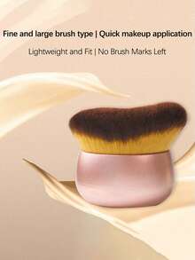 YISE Wealth Ingot Shaped Makeup Foundation Brush, 5 Color Options, Soft Bristles, Quick Application Without Caking, Selected High-Density Bionic Fibers, Fluffy And Fine, Lightweight And Adhering Application, Suitable For Liquid Foundation, Cream Foundation Or Powder Foundation, Can Be Placed Directly On The Desk For Convenient Storage, Ideal For Beginners And Slouchy People!