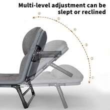 Foldable Sun Lounger Recliner Adjustable Back Rest Garden Indoor Folding Chair - Folding Bed for Lunch Break - View 9