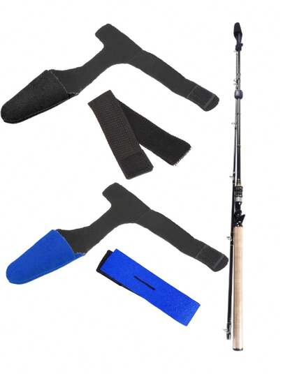 3 Stücke/Set Schutzrohrhülsen, Rutenriemen, Rutenspitzenkappen, Angelzubehör