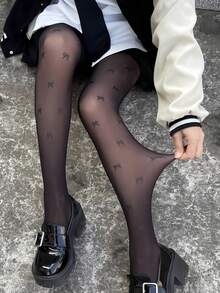 1 par de 80g/200g Meia-calça/Collant Preto/Marrom Feminino, Estampa de Onda, Amor, Coração, Laço, Estampa de Leopardo, Mostra o Tom de Pele, Sexy, Alta Elasticidade, Legging Ajustada, Macia e Suave, Modelagem de Perna na Moda, Adequado para Fashionista, Moça Jovem, Adolescente, 15-25°C, Meia-calça para Primavera/Outono/Inverno, Festa, Discoteca, Várias Festas, Esportes, Lazer, Negócios e Outros Usos Diários.