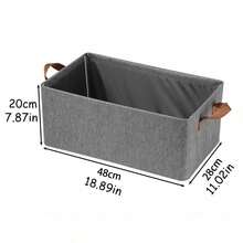 1pc Large Foldable Closet Storage Organizer Clothes Storage And Organization Box Closet Storage Box With Carrying Handles Thickened Steel Frame Toy Organizer Box For Clothes Wardrobe Home Bedroom