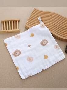 paquete de 5 piezas y paquete de 3 piezas de baberos para bebé con patrones de dibujos animados aleatorios, pañuelos de algodón puro súper suaves para recién nacidos, toallas faciales para bebés, suministros para bebés toallas de gasa