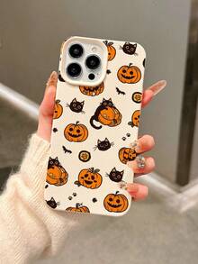1pc Pumpkin Design Soft TPU Protective Phone Case, Suitable For Apple 16/16 Plus/16 Pro/16 Pro Max/XR/XS Max/11/11 Pro/11 Pro Max/12/12 Pro/12 Pro Max/13/13 Pro/13 Pro Max/14/14 Pro/14 Plus/14 Pro Max/15/15 Pro/15 Plus/15 Pro Max, Fashionable/Elegant/Cute/ - متعدد الألوان - مشاهدة 2