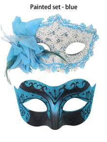 2 piezas Nuevo Juego de Máscara Floral Brillante de Alta Gama 2025, Máscara Superior con Patrón de Dragón Pintado Unisex, Decoración para los Ojos para Belleza, Fiesta de Halloween, Varios Eventos