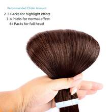 Lsybeauty 20pcs Straight Tape In 100% Remy Human Hair Extension For Salon  Multicolor  Color Natural Color 4# 16-26 Inches Silk Straight Seamless Skin Weft Hair Extension Tape In Hair Tape Ins Hair Extentions - S4 - View 5