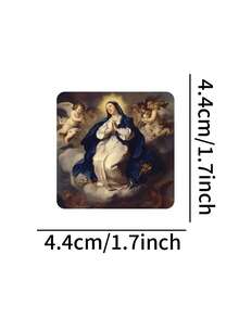 54 miếng dán nghệ thuật tôn giáo thiêng liêng: Hình dán Đức Mẹ Đồng Trinh và Thiên thần dùng cho Nhật ký cầu nguyện, Trang trí sự kiện nhà thờ và Đồ thủ công dựa trên đức tin - Nhiều màu - Xem 7