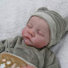 BABESIDE Muñeca bebé renacida de 43 cm, hecha a mano, lavable, con cuerpo de vinilo suave. Parece un bebé real (niño con los ojos cerrados). Bebés realistas, Baby Alive, bebé renacida, juguetes para niños, muñecas bebé realistas, juguetes. - Multicolor - Ver 5