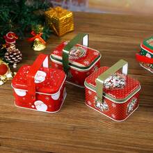 圣诞糖果储存罐、圣诞雪景糖果罐、节日零食罐、饼干罐、圣诞装饰用金属罐、圣诞装饰、圣诞睡衣、圣诞礼物、圣诞装饰 - 彩色 - 查看 2