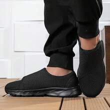 Adjustable Elderly Shoes, Hook And Loop Flat Casual Shoes For Dad, Mom, Grandma, Soft Sole, Suitable For Spring And Summer - Black - View 10