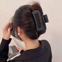 1pc Soft Silicone Hair Claw Ladies' Simple Square Hair Clip Hair Accessory