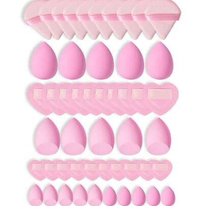 Bộ mút trang điểm 50/40/30/20/10/5 món, bao gồm: 10 mút trang điểm dạng lỏng + 10 mút trang điểm dạng lỏng mini + 10 bông phấn tam giác + 10 bông phấn nền dạng cushion + 10 bông phấn nền dạng cushion mini. Phụ kiện trang điểm, bông phấn, mút trang điểm, dụng cụ trang điểm, giá cả phải chăng, quà Giáng sinh, quà tặng cho nữ.