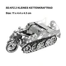 Rompecabezas metálico 3D para ensamblar - Motocicleta, regalo de Navidad